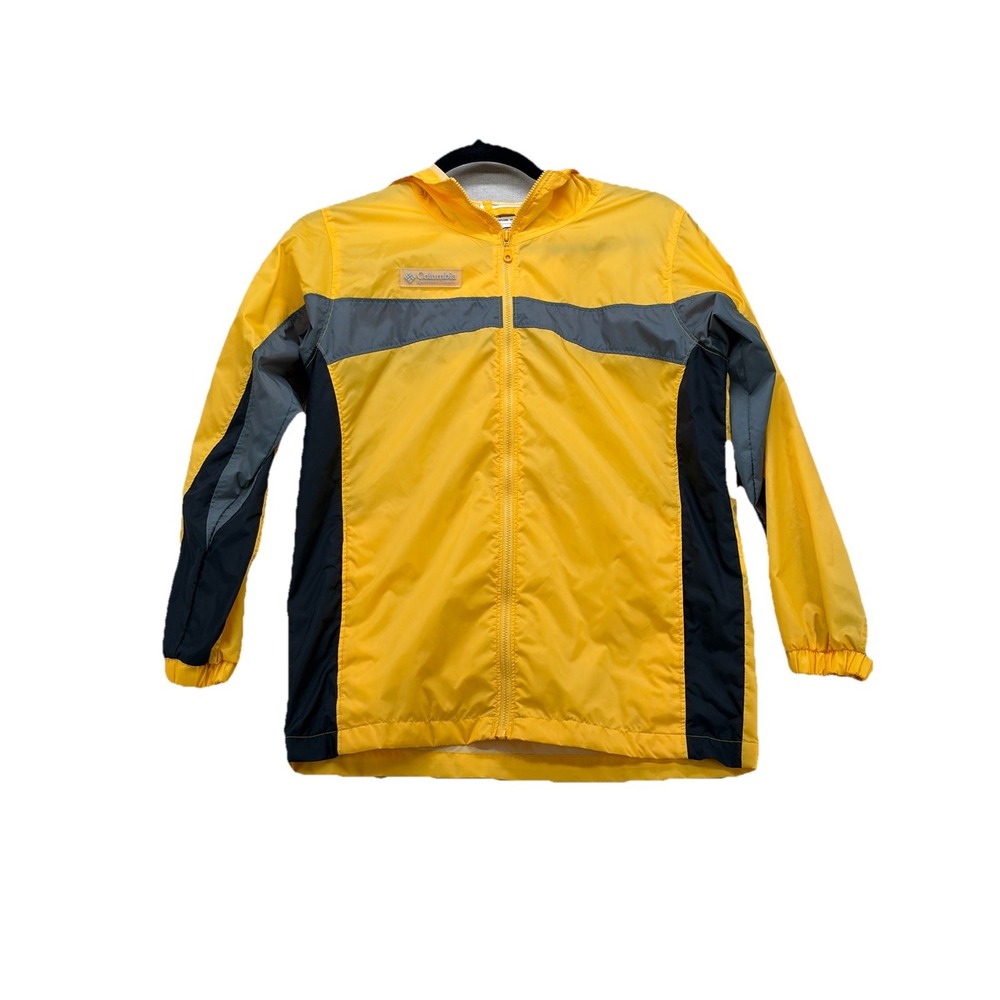 Columbia Vintage Kids Yellow Lightweight Windbreaker Jacket Size 10 / 12